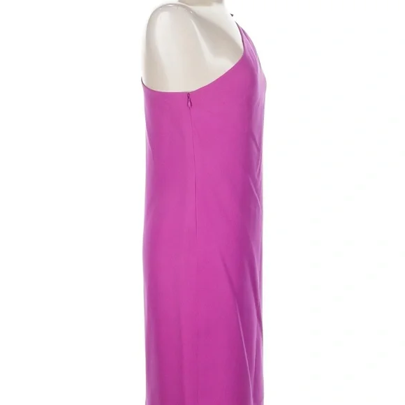 Tory Burch One Shoulder Mini Dress Magenta Fuchsia Pink Cocktail Party 6 Dress - Picture 3 of 5